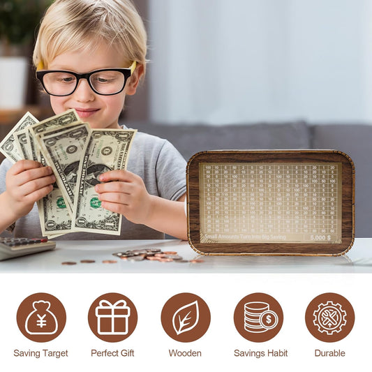 Big Money Saving Milestone Wooden Box