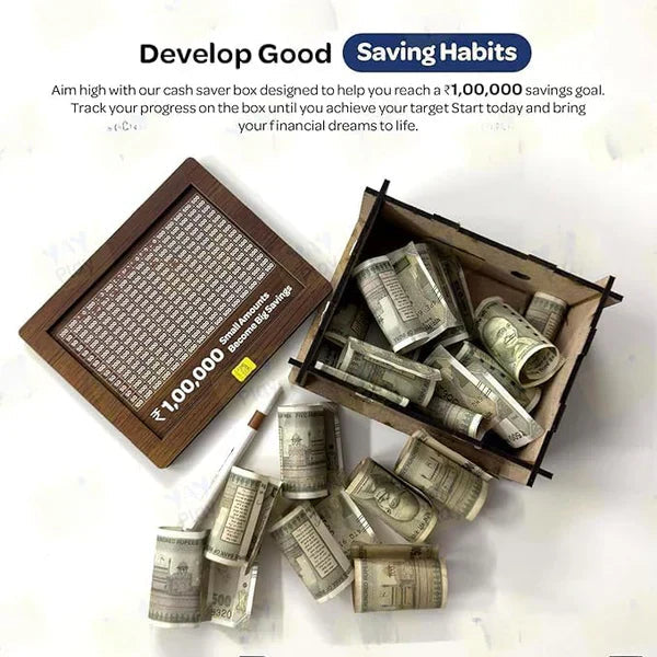 Big Money Saving Milestone Wooden Box