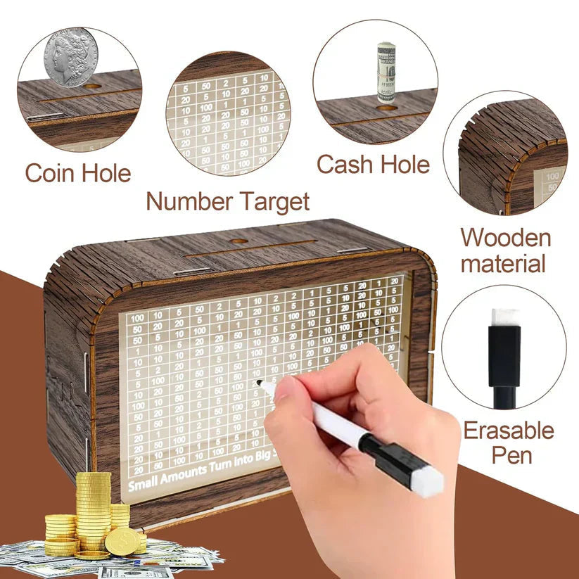 Big Money Saving Milestone Wooden Box