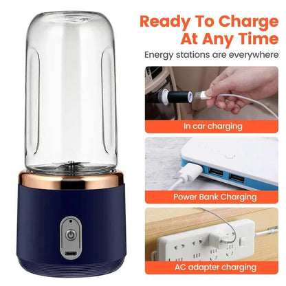 Wireless Portable Juicer Blender with Stainless Steel Blades