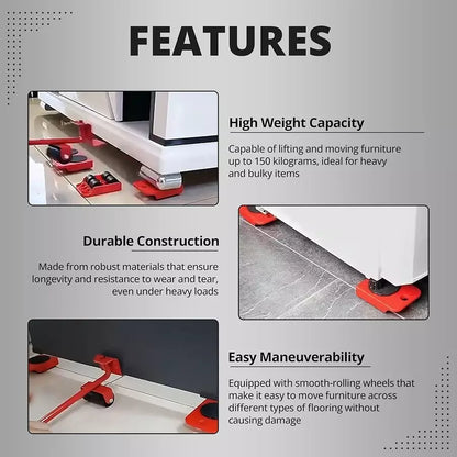 150 Kg Lifting Capacity Heavy Duty 4 Pcs Furniture Lifter and Mover